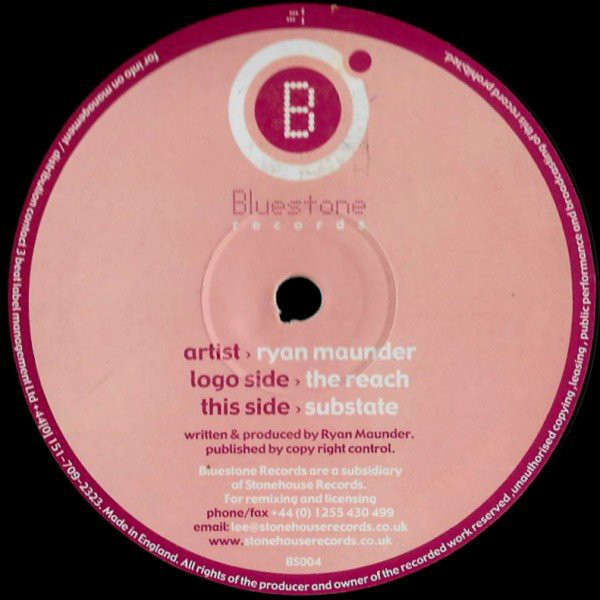 Ryan Maunder - Reach / Substate - Used Vinyl Record 12" image 1