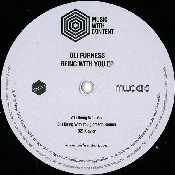 Oli Furness - Being With You EP - Vinyl Record 12" image 1