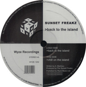 Sunset Freakz - Back To The Island - Used Vinyl Record 12" image 1