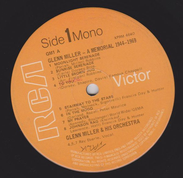 Glenn Miller And His - Glenn Miller - A Memorial 1944-1969 - Used Vin image 1