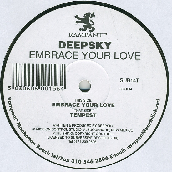 Deepsky - Embrace Your Love - Used Vinyl Record 12" image 1