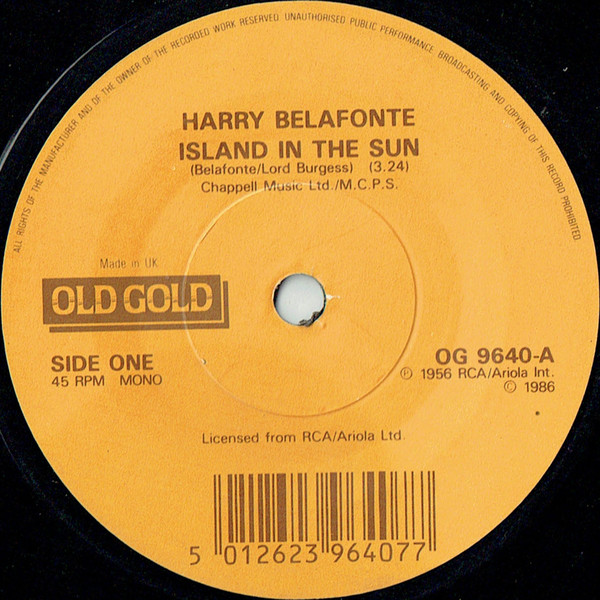 Harry Belafonte - Island In The Sun / Scarlet Ribbons - Used Vinyl Re image 1