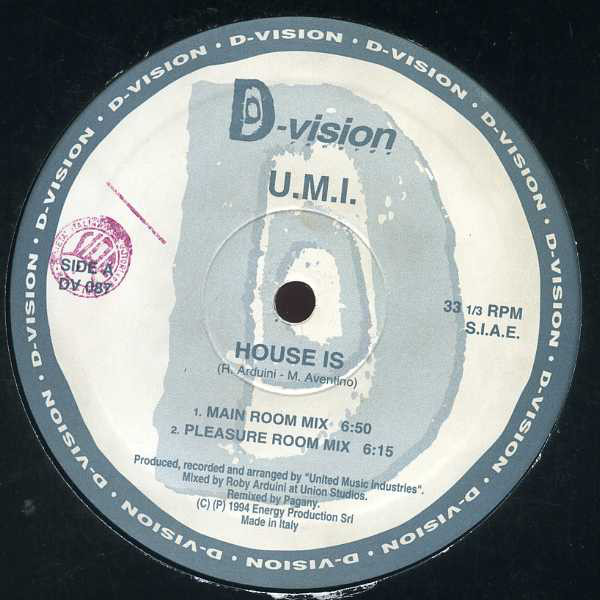 U.M.I. - House Is - Used Vinyl Record 12" image 1