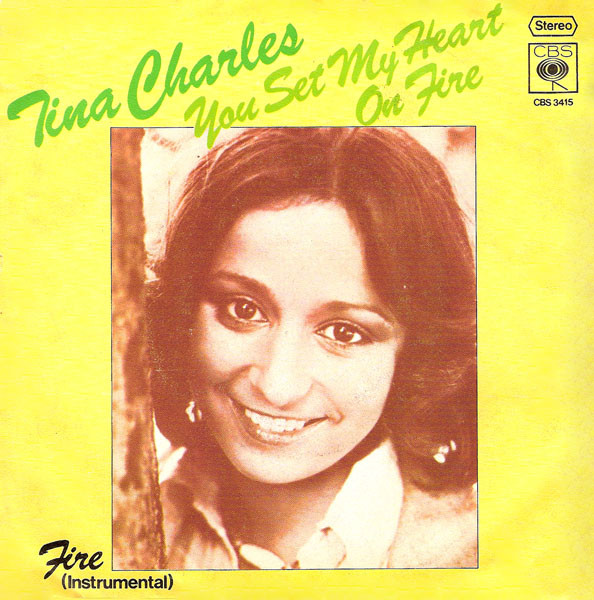 Tina Charles - You Set My Heart On Fire - Used Vinyl Record 7" image 1