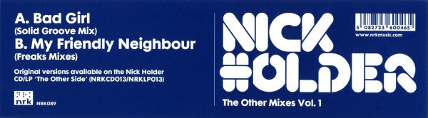 Nick Holder - Other Mixes (Vol. 1) - Used Vinyl Record 12" image 1