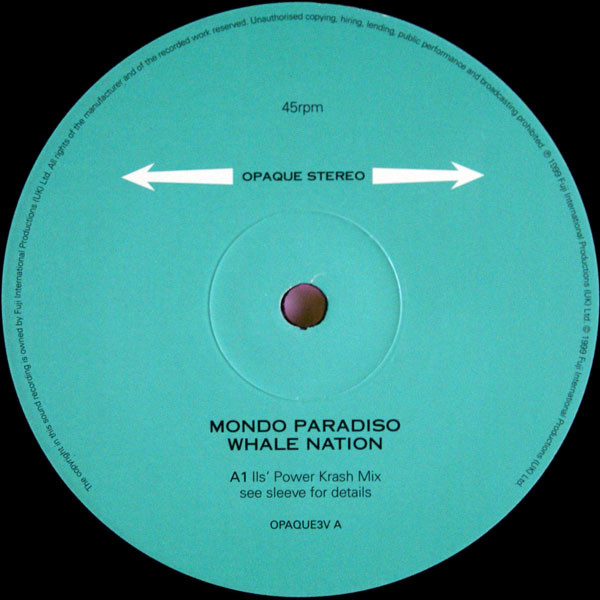 Mondo Paradiso - Whale Nation - Used Vinyl Record 12" image 1