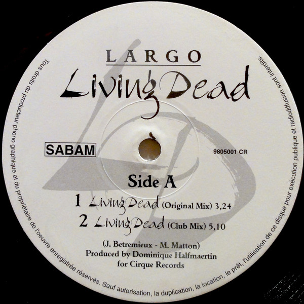 Largo - Living Dead - Used Vinyl Record 12" image 1