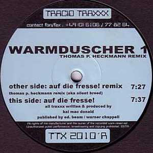 Warmduscher - Auf Die Fresse! (Thomas P. Heckmann Remix) - Used Vinyl image 1