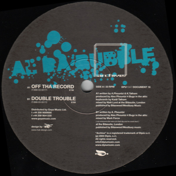 Al Da Bubble - Off Tha Record - Vinyl Record 10" image 1