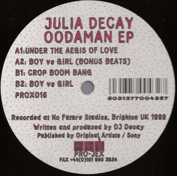Julia Decay - Oodaman EP - Used Vinyl Record 12" image 1