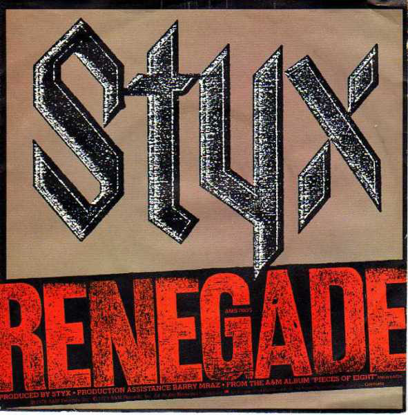 Styx - Renegade - Used Vinyl Record 7" image 1