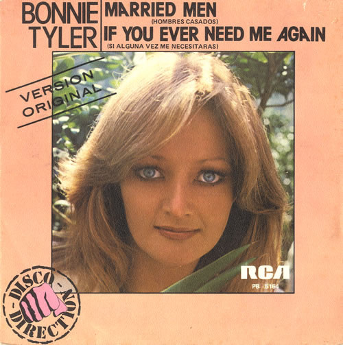 Bonnie Tyler - Married Men / If You Ever Need Me Again - Used Vinyl Rec image 1