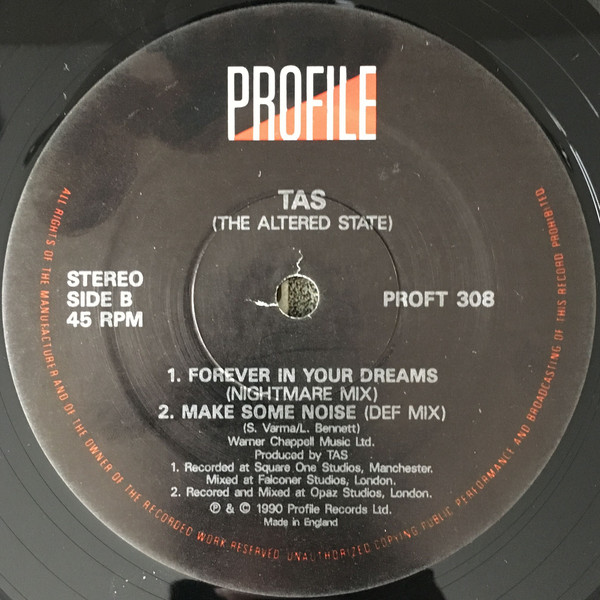 TAS - Forever In Your Dreams - Used Vinyl Record 12" image 1