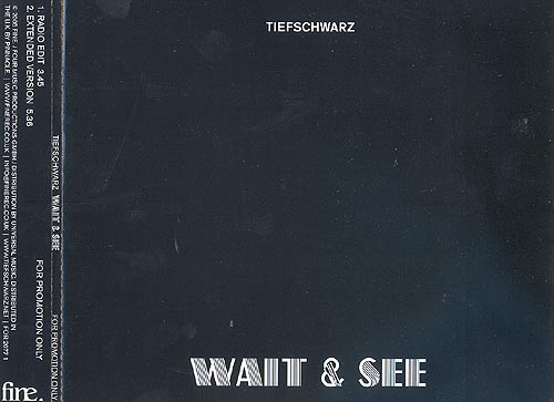 Tiefschwarz - Wait & See - Used CD image 1
