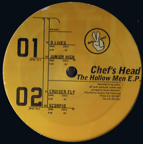 Chef 's Head - Hollow Men  EP - Used Vinyl Record 12" image 1