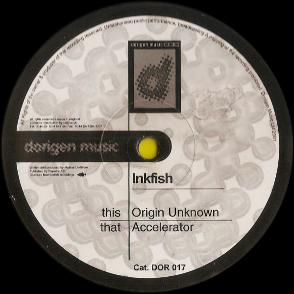 Inkfish - Origin Unknown / Accelerator - Used Vinyl Record 12" image 1