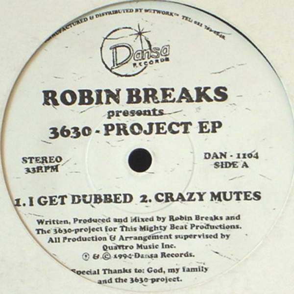 Robin Breaks - 3630-Project EP - Used Vinyl Record 12" image 1