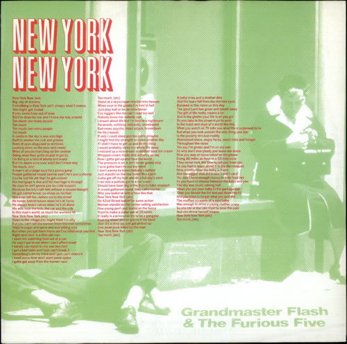 Grandmaster Flash & - New York New York - Used Vinyl Record 12" image 1
