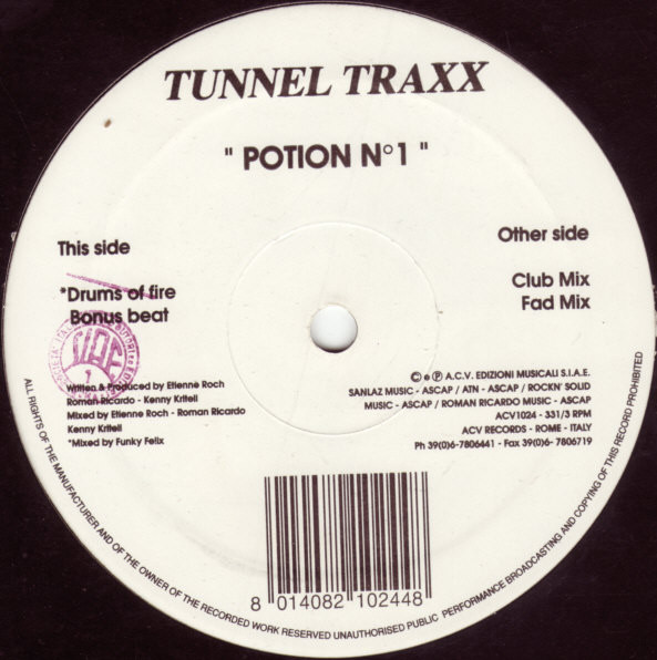 Tunnel Traxx - Potion No. 1 - Used Vinyl Record 12" image 1