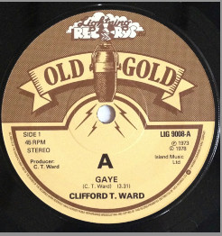 Clifford T. Ward - Gaye - Used Vinyl Record 7" image 1