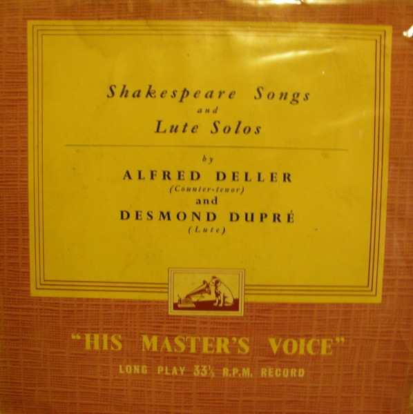 Shakespeare Songs And Lute Solos