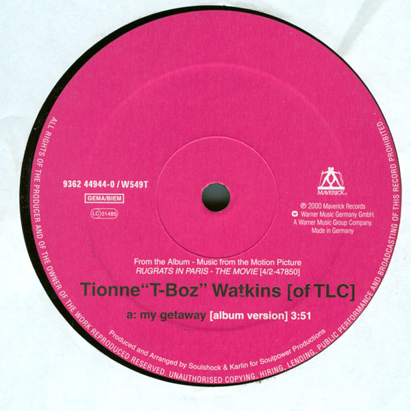 T-Boz - My Getaway - Used Vinyl Record 12" image 1