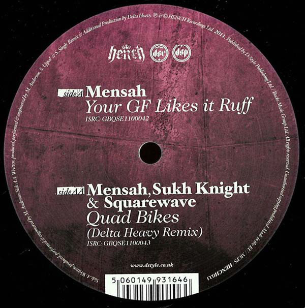 Mensah - Your GF Likes It Ruff / Quad Bikes (Delta Heavy Remix) - Vin image 1
