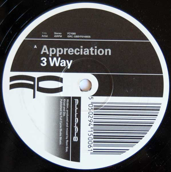 3 Way - Appreciation / Price Of Fame - Vinyl Record 12" image 1