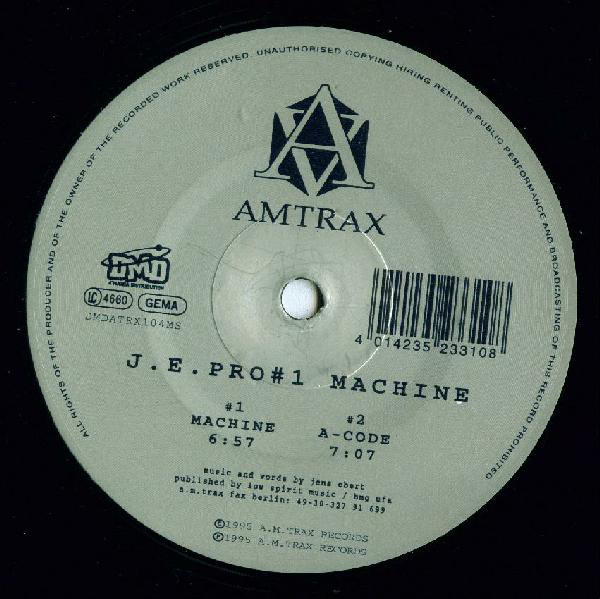 J.E. PRO#1 - Machine / A-Code - Used Vinyl Record 12" image 1