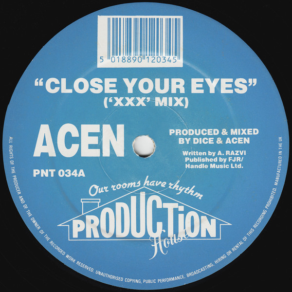 Acen - Close Your Eyes ('XXX' Mix) / Close Your Eyes (Vitamin 'E' Mix image 1