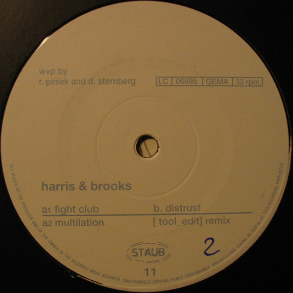 Harris and Brooks - Fight Club - Used Vinyl Record 12" image 1