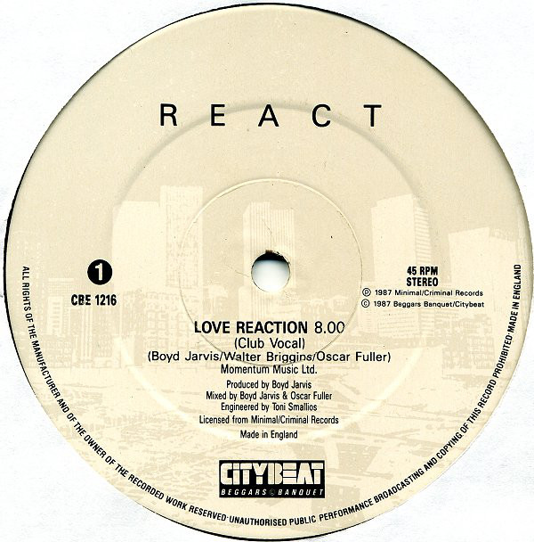React - Love ion - Used Vinyl Record 12" image 1