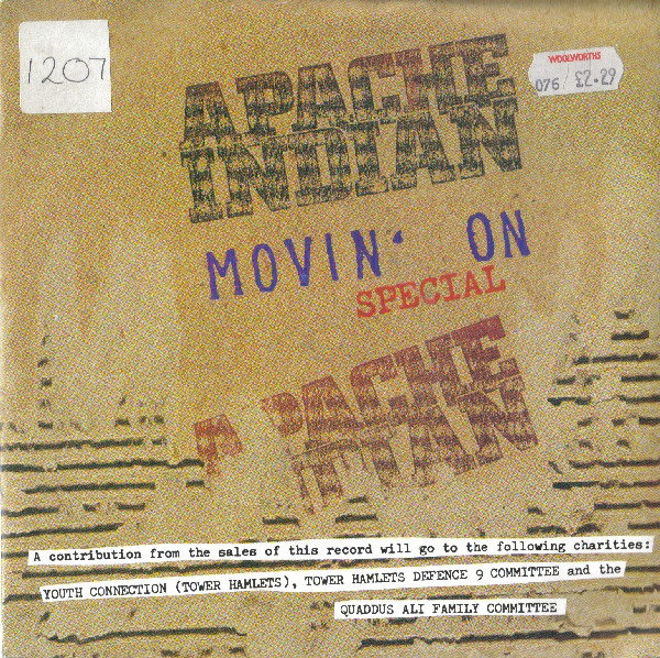 Apache Indian - Movin' On - Used Vinyl Record 7" image 1