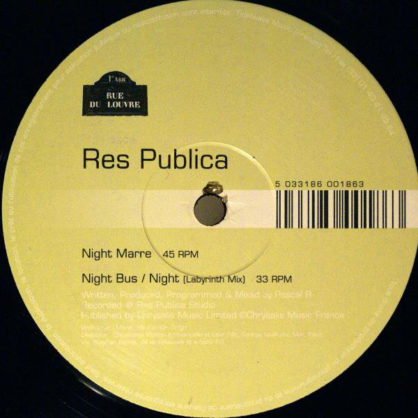 Res Publica - Night Marre - Used Vinyl Record 12" image 1