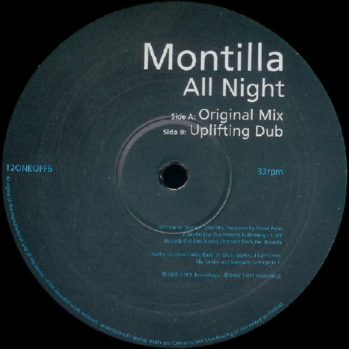 Montilla - All Night - Used Vinyl Record 12" image 1