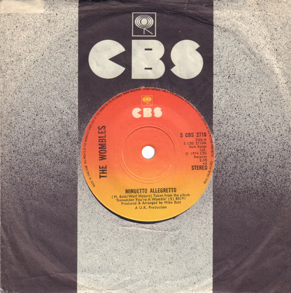 Wombles - Minuetto Allegretto - Used Vinyl Record 7" image 1