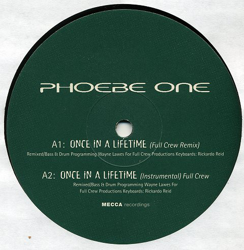 Phoebe One - Once In A Lifetime - Used Vinyl Record 12" image 1