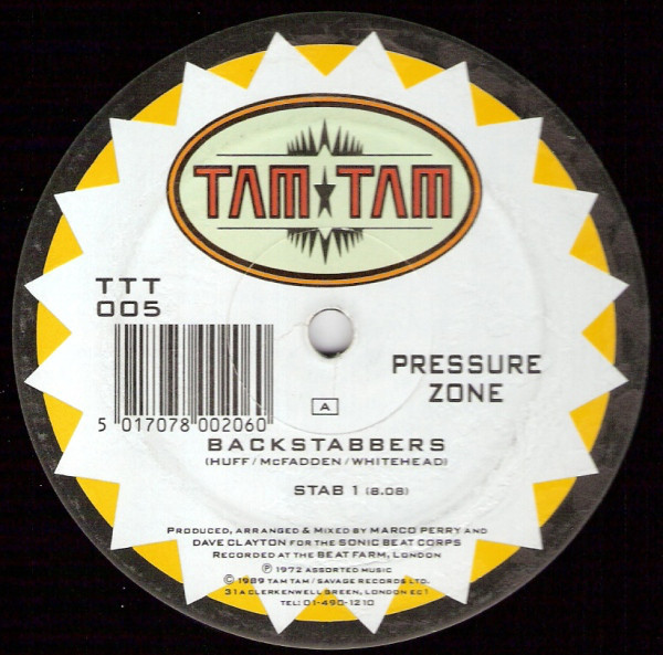 Pressure Zone - Backstabbers - Used Vinyl Record 12" image 1