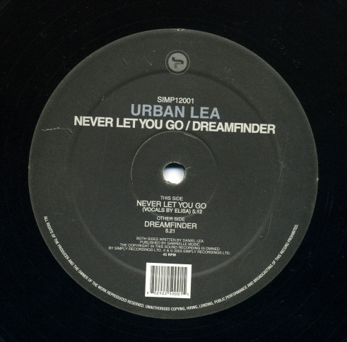 Urban Lea - Never Let You Go / Dreamfinder - Used Vinyl Record 12" image 1