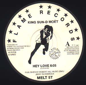 King Sun - Hey Love - Used Vinyl Record 7" image 1