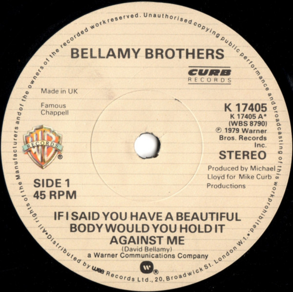 Bellamy Brothers - If I Said You Have A Beautiful Body Would You Hold image 1