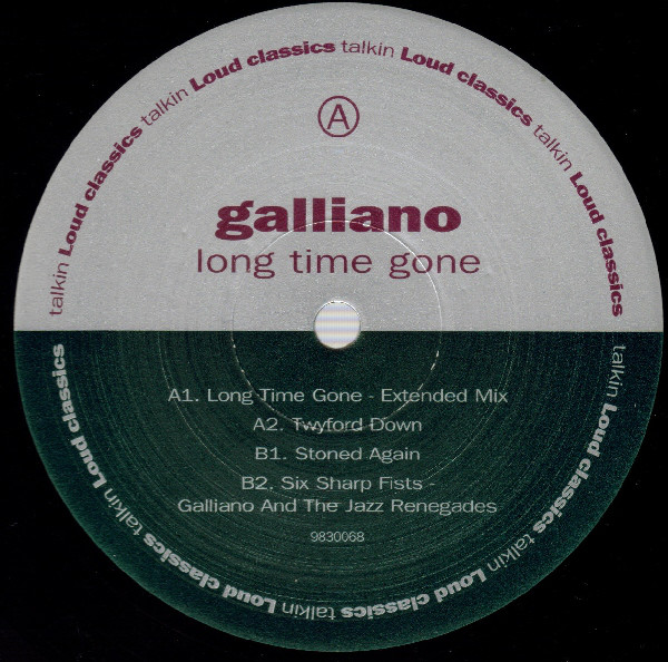 Galliano - Long Time Gone - Vinyl Record 12" image 1