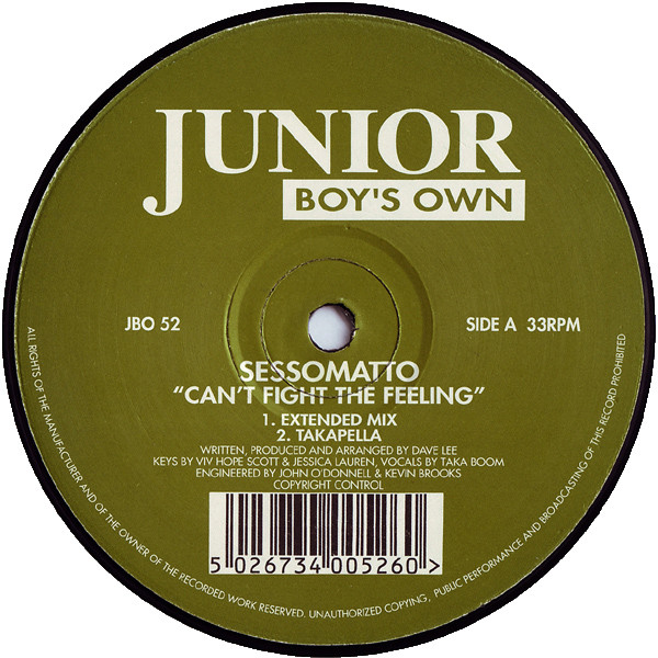 Sessomatto - Can't Fight The Feeling - Used Vinyl Record 12" image 1
