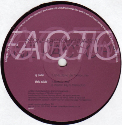 Stone Factory - Sunset - Used Vinyl Record 12" image 1