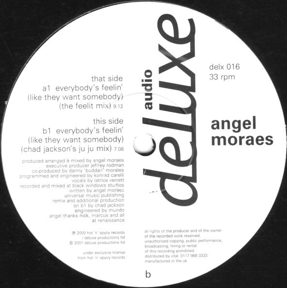Angel Moraes - Everybody's Feelin' - Used Vinyl Record 12" image 1