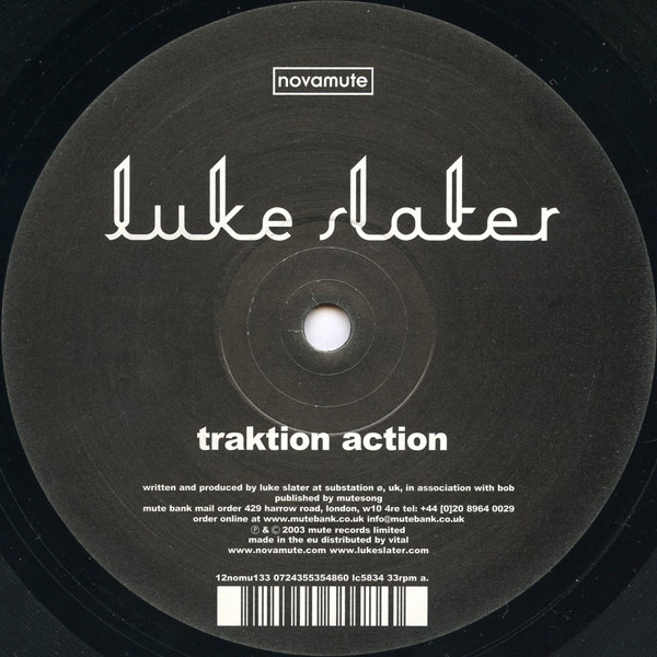 Luke Slater - Traktion Action - Used Vinyl Record 12" image 1