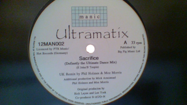 Ultramatix - Sacrifice - Used Vinyl Record 12" image 1