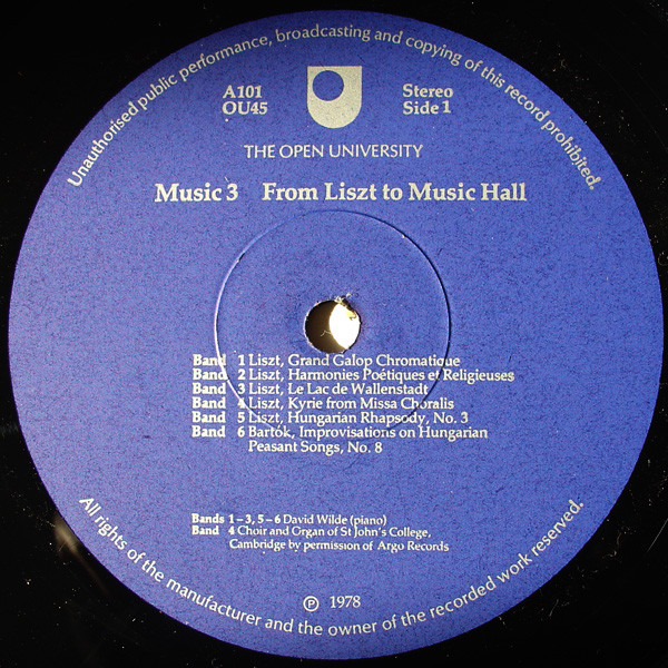 Various - Music 3: From Liszt To Music Hall - Used Vinyl Record image 1