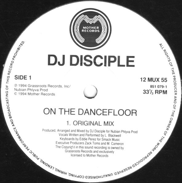 DJ Disciple - On The Dancefloor (Remix) - Used Vinyl Record 12" image 1