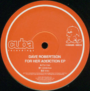 Dave Robertson - For Her Addiction EP - Vinyl Record 12" image 1